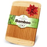 1 Beautiful Extra Large and Thick Bamboo Cutting Board Wood 18x12 w Juice Grooves Christmas Idea