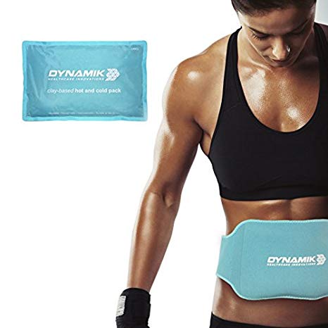 Dynamik Products - New Innovation - Hot/Cold Thermal Clay Pack with Large Compress Wrap - Lower Back and Abdominal Pain Relief