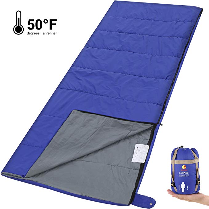 Andake 962g Lightweight Sleeping Bag, Fully Machine Washable, Warm Envelope Sleeping Bag with a Compression Bag, Soft Bedspread Breathable Blanket for Hotel, Travel, 87 x 31 in (200 x 80 cm)