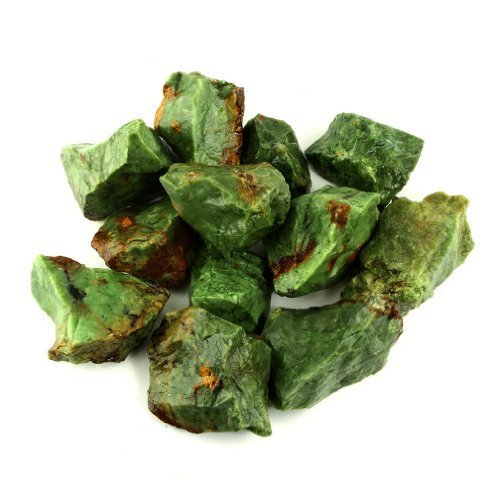 Crystal Allies Materials: 1lb Bulk Rough Chrysoprase Stones from Madagascar - Large 1"