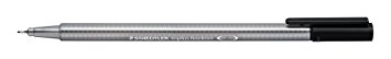 Staedtler Triplus Fineliner Pens, 0.3mm, Black, Pack of 10 (334-9)