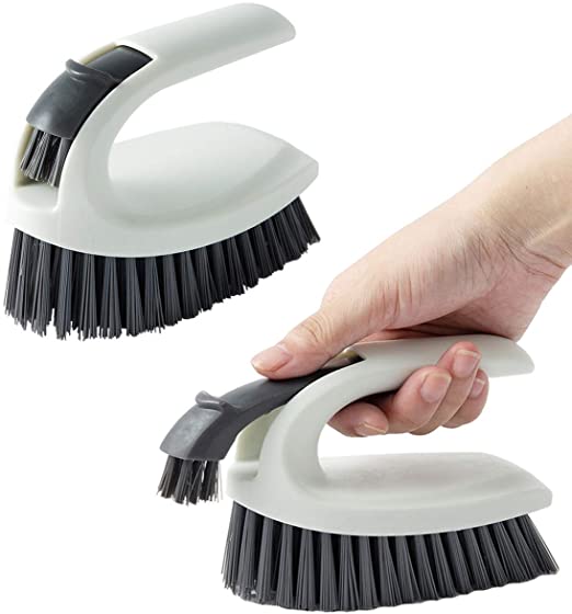 ALINK 2 Pack Hand-held Cleaning Scrub Brush for Gap,Clothes,Shoes,Grout, Tile, Bathroom, Kitchen. Easy to Handle