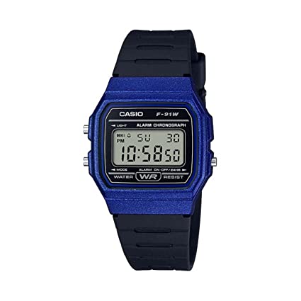 Casio Digital Black Dial Unisex-Adult Watch-F-91WM-2ADF