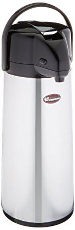 Winco Glass Lined Airpot, 2.5-Liter, Lever Top