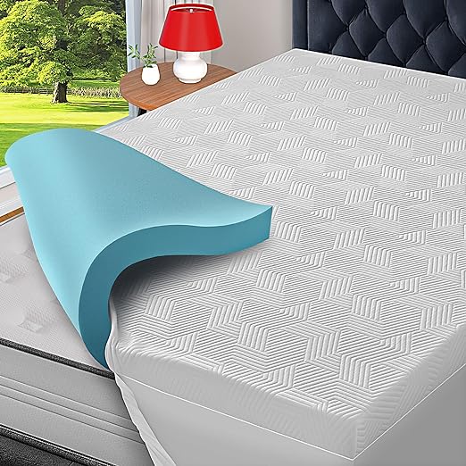 3 Inch Gel Memory Foam Mattress Topper King Size, High Density Memory Foam Mattress Pad Cover with 8-21" Deep Pocket for Pressure Relief, Pillow Top with Removable Viscose Made from Bamboo Cover