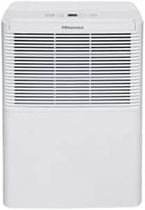 Hisense 25-Pint 1-Speed 1,500 sq. ft. Dehumidifier, Low Noise Airflow System 45 db, 115v, Up to 1500 sq ft, Single fan speed, Full bucket indicator, LED Display, DH3020K1W (Renewed)