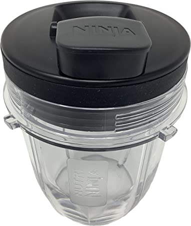 Genuine Ninja 12oz Tritan Cup w/Spout Lid for Auto-iQ BL450 BL456 BL480 BL482 BL490 BL494 BL641 BL680 BL681 BL682 BL687 BL2012 NN102 Blender
