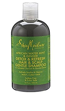 Shea Moisture , African Water MInt & Ginger - Detox & Refresh Hair & Scalp Gentle Shampoo (13fl. oz.)