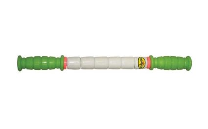 The Stick Little Stick - 14 Inches - Standard Flexibility With Green Handles - Therapeutic Body Massage Stick - Potentially Improves Flexibility - Aids Muscle Recovery And Muscle Pain - Provides Myofascial Release