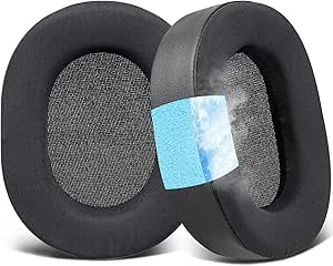 SOULWIT Cooling-Gel Earpads Replacement for Corsair HS65/HS55 Surround Wired,HS 65/HS 55 Wireless Core Gaming Headset, Ear Pads Cushions with High-Density Noise Isolation Foam - Black