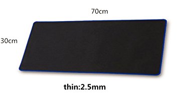 Suriora Huge Gaming Mouse Pad, Stitched Edges, Waterproof, Ultra Thick 2.5mm, Silky Smooth-27.512(Blue)