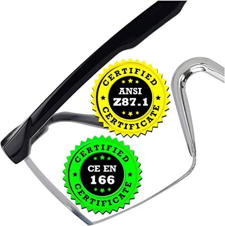 Clear Safety Glasses Eye Protection - Comfort Eyewear with our SuperLite and SuperClear Lens Technology