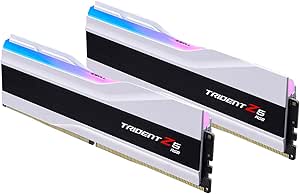 G.SKILL Trident Z5 RGB Series (Intel XMP 3.0) DDR5 RAM 48GB (2x24GB) 8000MT/s CL40-48-48-128 1.35V Desktop Computer Memory UDIMM - Matte White (F5-8000J4048F24GX2-TZ5RW)