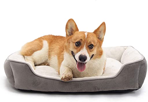 JEMA Dog Beds for Medium Dogs or Large Cats, Soft Durable Warming Pet Bed Machine Washable with Non-Slip Bottom and Reinforced Edges