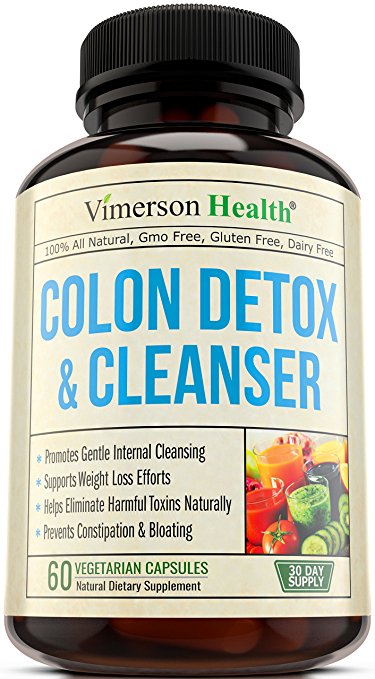 Colon Detox Cleanse & Weight Loss Supplement - 100% All Natural, Non-Gmo, Gluten Free. Works for Men & Women. Gentle, Safe & Effective Cleanser to Lose Weight & Flush Toxins