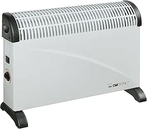 Clatronic® Chauffage par convecteur | Chaleur mobile | Chauffage électrique à 3 niveaux de chauffage | avec thermostat | jusqu'à 40m² | Convecteur avec protection contre la surchauffe | KH 3077 N