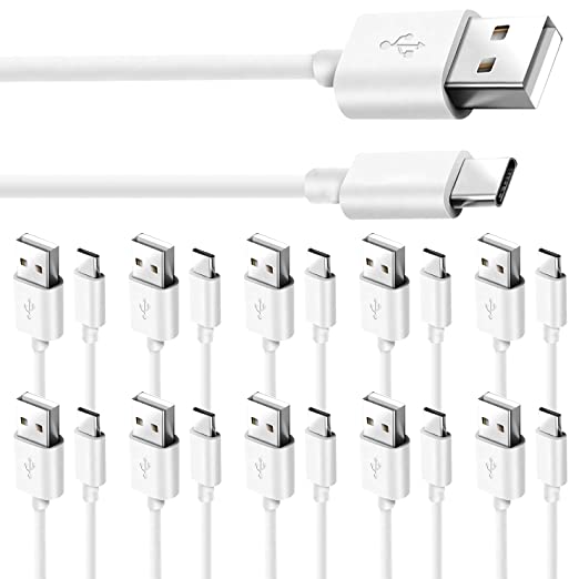 USB Type-C Cable [10-pack] 3.3ft Fast Charging Data Android Phone Charger Quick Cord, Type C to A Cable Compatible With Galaxy S20 S21 Ultra S10 S9 S8 Plus, A52 A51 Note 10 9 8, LG V50 V40 G8, Pixel