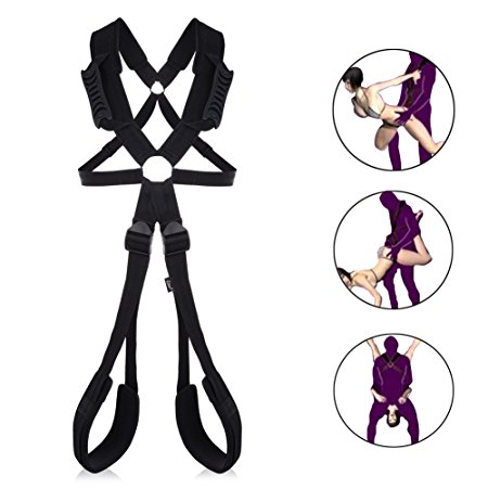 Utimi Sex Swing for Couples Hanging Accessories Fetish Fantasy Swing with Handlebar Thigh Cuffs