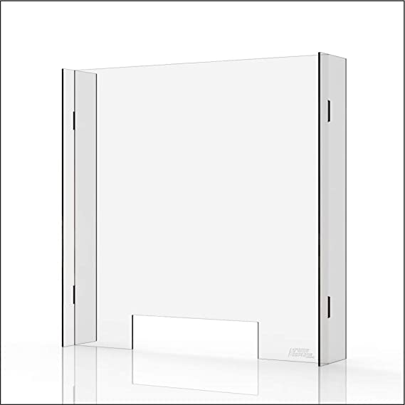 Sneeze Guard & Shield For Counters - Clear 1/4" Protective Plexiglass - 35.4" x 35.9"