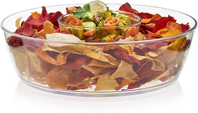 Libbey Indoors Out 2-Piece Break-Resistant Chip and Dip Bowl Set