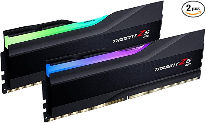 G.Skill Trident Z5 RGB Series (Intel XMP) 32GB (2 x 16GB) 288-Pin SDRAM DDR5 6800 CL34-45-45-108 1.40V Dual Channel Desktop Memory F5-6800J3445G16GX2-TZ5RK (Matte Black)