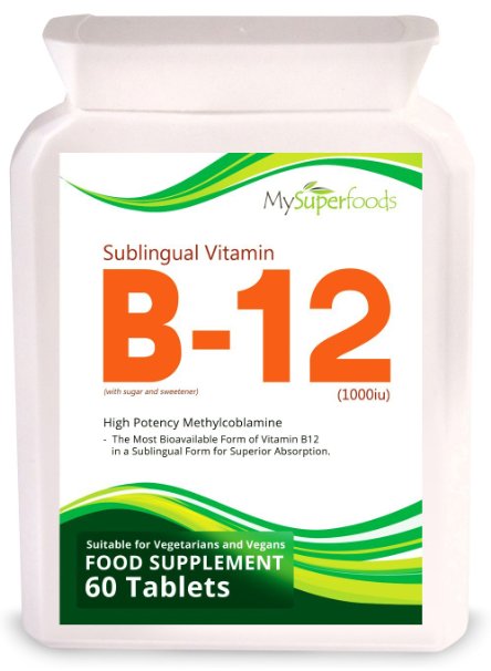 Sublingual Vitamin B12  Max Strength 1000mcg Methylcoblamin  Most Bioavailable Form of Vitamin B12  Sublingual for Superior Absorption  60 Tablets