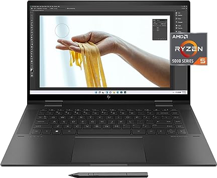 HP Envy x360 15 inch Laptop, FHD Display, AMD Ryzen 5 5625U, 8 GB RAM, 1 TB SSD, AMD Radeon Graphics, Windows 11 Home, 15-ey0000ca (2022)