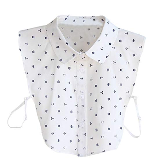 Daxin Women's Cotton Detachable Faux Fake Lapel Shirt Collar Necklace Removable Choker