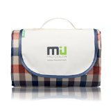 MIU Color Foldable Outdoor Beach Camping Picnic Blanket Mat Attached with Easy Carry Waterproof and Sandproof Handy Tote