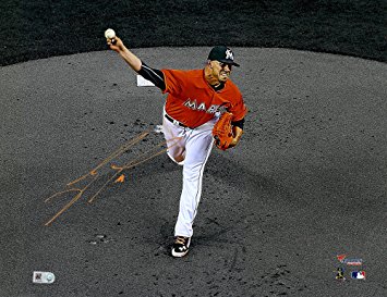 Jose Fernandez Miami Marlins Autographed 11" x 14" Spotlight Photograph - Autographed MLB Photos