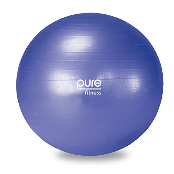 Pure Fitness Anti-Burst Core Exercise Stability Ball with Hand Pump