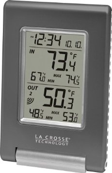 La Crosse Technology WS-9080U-IT Wireless IN/OUT Temperature Station featuring Atomic Self-setting time & MIN/MAX records