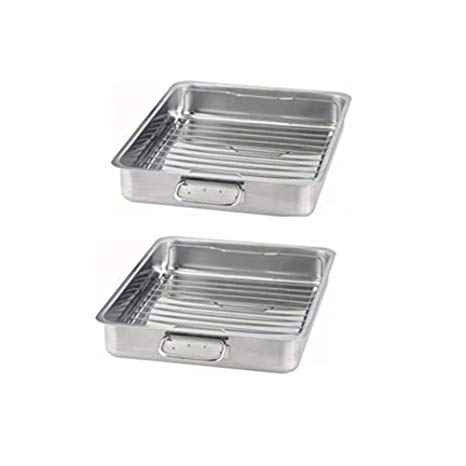IKEA - KONCIS Roasting pan with grill rack, stainless steel (2, 16x13)
