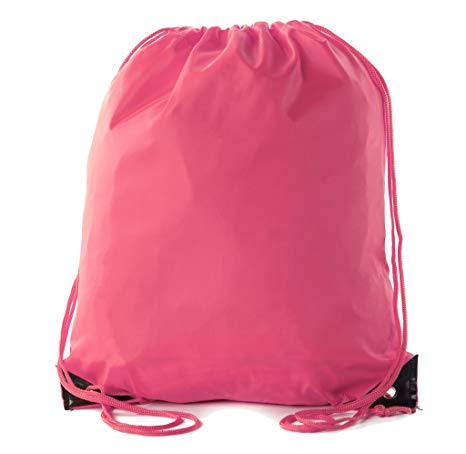Mato & Hash Basic Drawstring Tote Cinch Sack Promotional Backpack Bag | 15 Colors | 1PK-100PK Available
