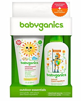 Babyganics Outdoor Essentials Duo,2 oz Sunscreen & Insect Repellent