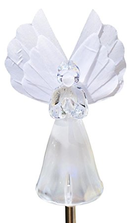 Solaration 1033 Frosty Snow White Angel Garden Light, Fiber Optic Wing