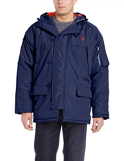 U.S. Polo Assn. Men's Long Snorkel Jacket with Hood