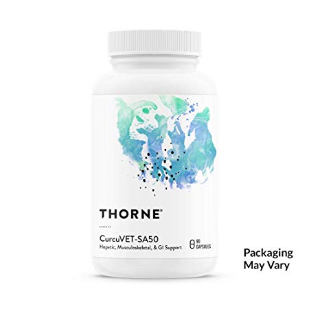 Thorne Research Veterinary - CurcuVET-SA50 Soy Free - Hepatic, Muscoloskeletal, GI Support - 90 Capsules