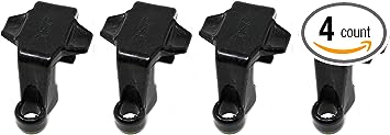 JSP Manufacturing Black Plastic Pontoon Boat Square Rail Fender Adjuster Hanger Clip