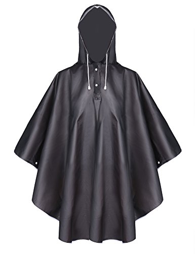 Aibrou Unisex Portable Raincoat Poncho Durable EVA Outdoor Rainwear With Hoods