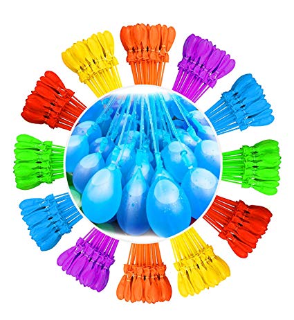 Tiny Balier Water Balloons 12 Packs 444 Balloons Easy Quick Fill in 60 Seconds for Splash Fun Kids and Adults Party t11