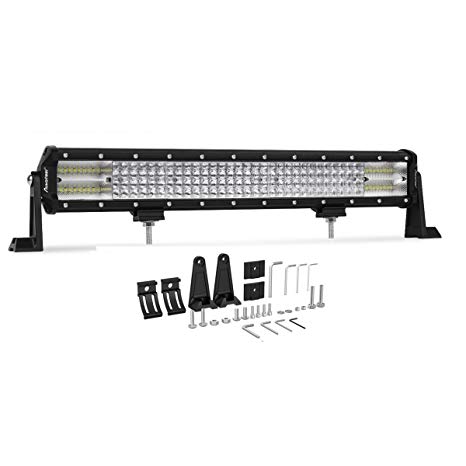 LED Light Bar, Autofeel 23 inch 360W 8D Quad Row Driving Lights Emergency Lights Fog Light Snow Lights Flashing Amber Light Spot Flood Combo Beam Light Bar Off Road Lights for Truck Jeep ATV UTV