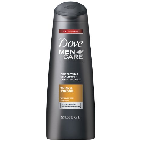 Dove Men Care 2 in 1 Shampoo and Conditioner, Thick and Strong 12 oz