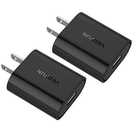 [2-Pack] Quick Charge 3.0 Wall Charger, VEDFUN Fast Charger for LG G5 G6 V20, HTC 10, HTC One A9, ZTE Axon 7, ASUS ZenFone 3/Deluxe/Ultra and Other QC 3.0/2.0 Supported Phones