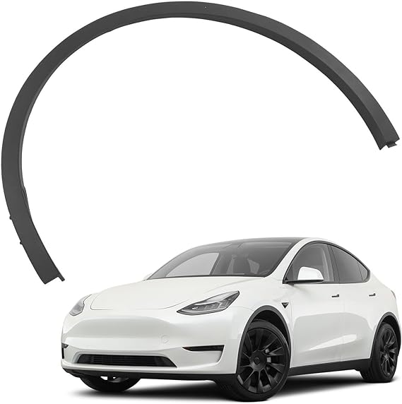 Fender Flare for Tesla Model Y, Rear Passenger Side Fender Flare Wheel Arch Molding, Car Side Wheel Molding Splash Guard for Tesla Model Y 2020 to 2023 (Rear Right 1494188 00 B)