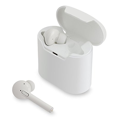 Bluetooth Headset lando ,true wireless Bluetooth earphone,Tws and fashion (White)