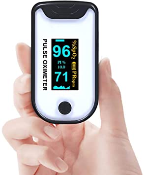 Blood Pulse Oximeter, Blood Oxygen Saturation Monitor for Household LED Display - Easy Check Pulse with Finger, Oxygen Saturation Concentration, Blood Circulation for Adults and Children