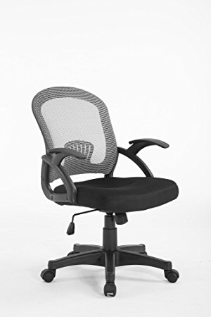 Mesh Style Low back Extra padded Black Seat Office Chair, Grey