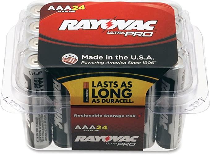 Spectrum Brands RAYALAAA24F Rayovac ALAAA-24F Mercury Free Alkaline Batteries, AAA 24 Pk