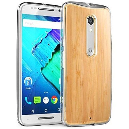 Motorola Moto X Pure Edition (2015) - Clear [Invisible Transparent] Ultra Minimal Slim Fit TPU Gel Case and Atom LED